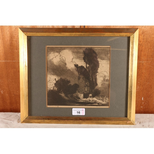 16 - SIR FRANK BRANGWYN RA RWS (British 1867-1956), The Storm, etching, pencil signed lower left, 18cm x ... 