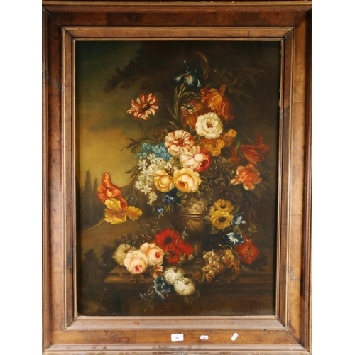 28 - EELKE JELLES EELKEMA (Dutch 1788-1839), Still life of flowers, oil on canvas, 88cm x 64cm, frame 110... 