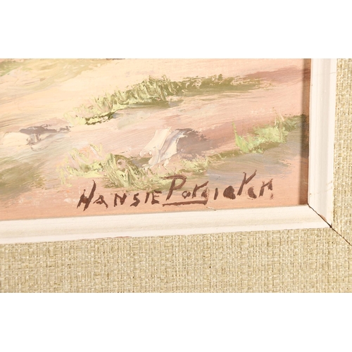 52 - HANSIE PORGIETEN, African scene, oil on canvas, signed lower right, 44cm x 60cm, frame 64cm x 79cm. ... 