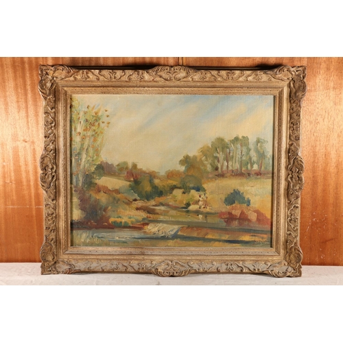 62 - MISS NORMA INGRAM, South African landscape scene, oil painting, signed lower right, 44cm x 59cm, fra... 