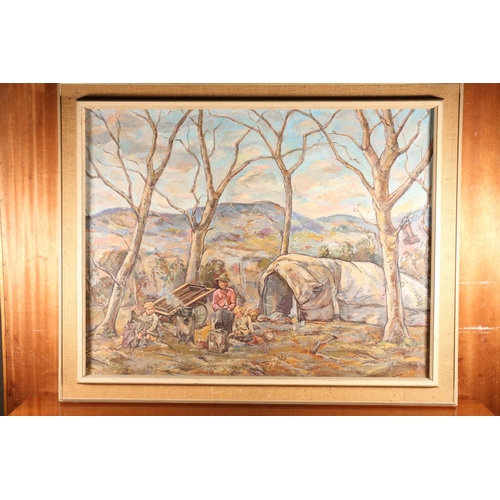 63 - ARTHUR CHRYSTAL, Tinkers in Perthshire, oil on canvas, signed and date 1942 lower mid-right, 70cm x ... 