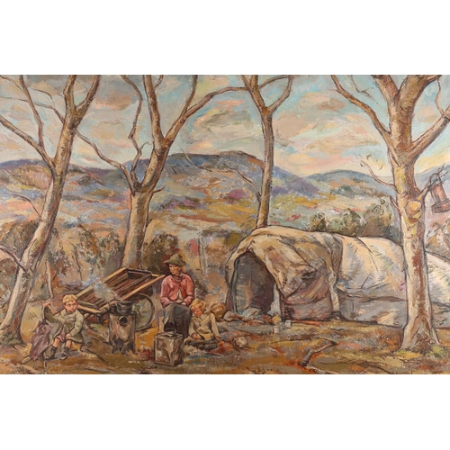 63 - ARTHUR CHRYSTAL, Tinkers in Perthshire, oil on canvas, signed and date 1942 lower mid-right, 70cm x ... 