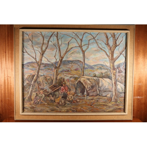 63 - ARTHUR CHRYSTAL, Tinkers in Perthshire, oil on canvas, signed and date 1942 lower mid-right, 70cm x ... 