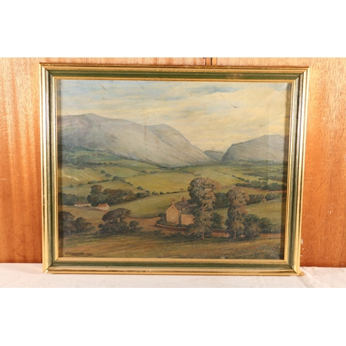 76 - W D LAVENDER, Landscape, oil on canvas, signed and dated 1953 lower left, 34cm x 44cm, gilt frame 40... 