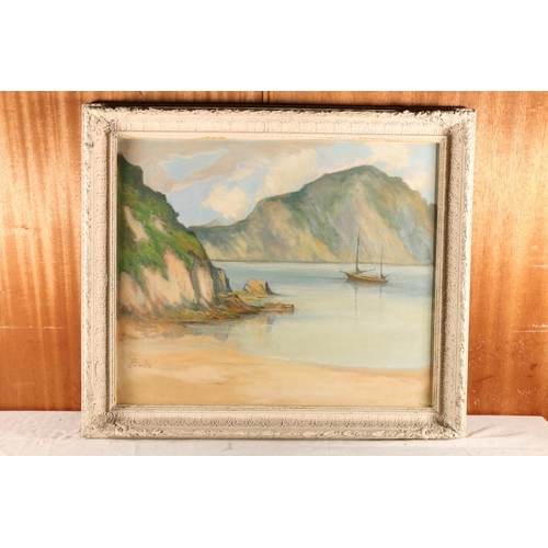 88 - JAMES BAILLIE, Placid Anchorage Mull, oil on board, signed and dated 1960 verso, 49cm x 59cm, frame ... 