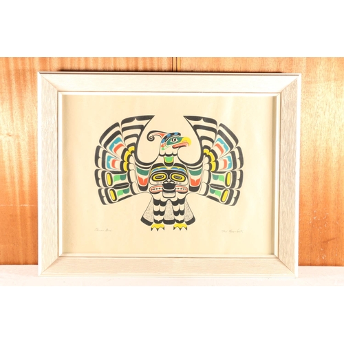 90 - CHIEF HENRY SPECK, Thunder Bird, print, signed lower right, 44cm x 59cm, frame 56cm x 71cm. #531