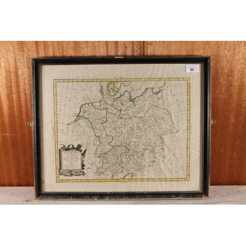 96 - Anthony Zatta & Sons, Venice, 1785, Map of Germany titled 'Germania Antiqua..1785', 31cm x 41cm,... 