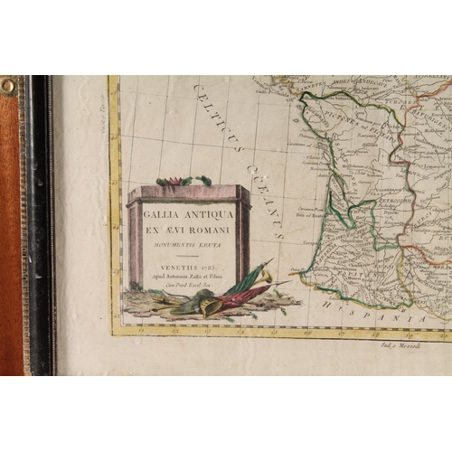 97 - Anthony Zatta & Sons, Venice, 1785, Map of France titled 'Gallia Antiqua..1785', 31cm x 41cm, Ho... 