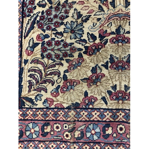 495 - Persian foliate design rug inscribed Henri Lidchi & Co. (Pty) Johannesburg to underneath, 144cm ... 