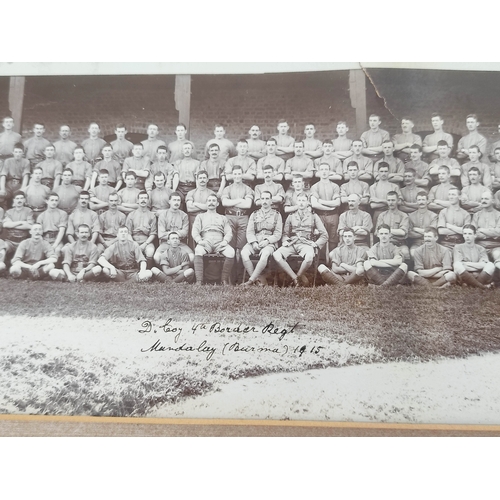 200 - Border Regiment. Three regimental photographs dated 1915 of the 4th Battalion, 6th Co whist statione... 