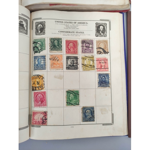 241 - Great Britain & World. Five stamp albums to include 1910s Japanese issues, U.S issues, among oth... 