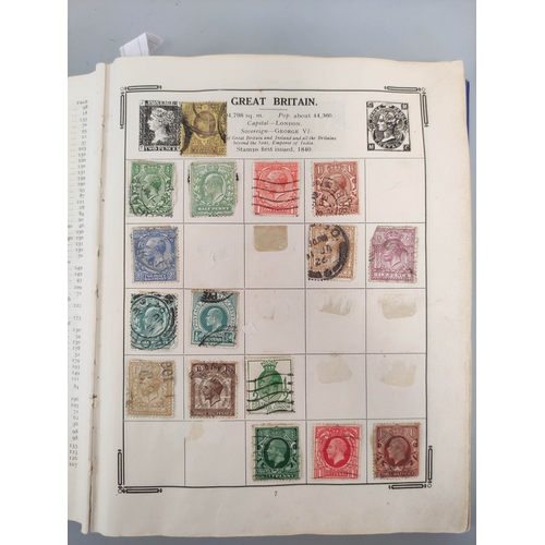 241 - Great Britain & World. Five stamp albums to include 1910s Japanese issues, U.S issues, among oth... 