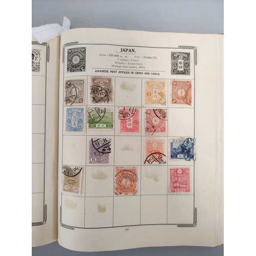 241 - Great Britain & World. Five stamp albums to include 1910s Japanese issues, U.S issues, among oth... 