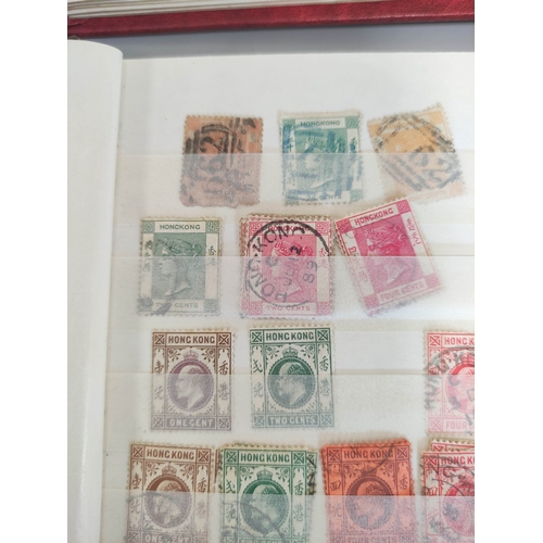 242 - Commonwealth and World. Three albums of postage stamps to include 1860s Ceylon issues, Spanish Phili... 