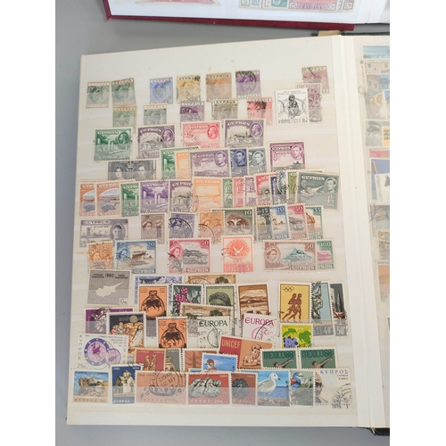 243 - Europe & World. Four well filled collector's stamp albums with issues from Spain, Ireland, Cypru... 