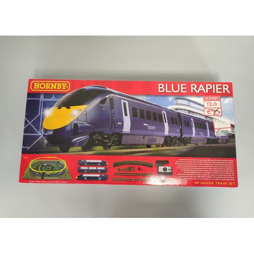 102 - Hornby. 00 Gauge R1139 Blue Rapier Train Set,Class 395 Power, Centre and Dummy Car, starter oval of ... 