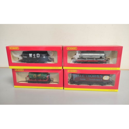 106 - Hornby Railways. Eight boxed 00 gauge rolling stock goods wagons and tankers to include two R6421 RM... 