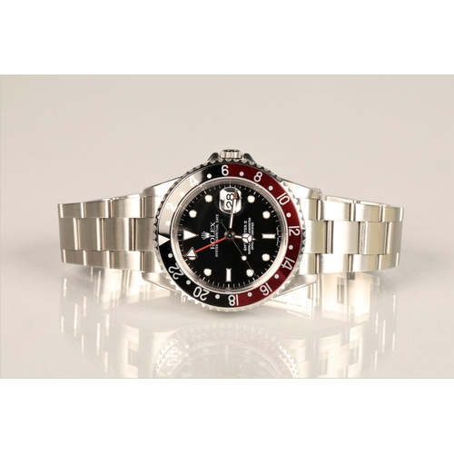 163 - Rolex Oyster Perpetual Date GMT Master II 'Coke' Superlative Chronometer stainless steel wristwatch,... 