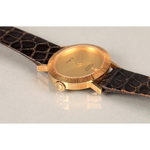 164 - Ladies 18ct gold Rolex Cellini wrist watch, on a brown leather Rolex strap, model No 4081, serial No... 