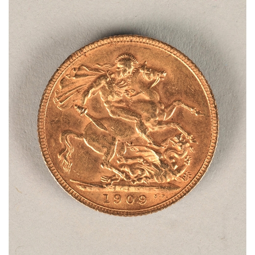 177 - Edwardian gold sovereign 1909