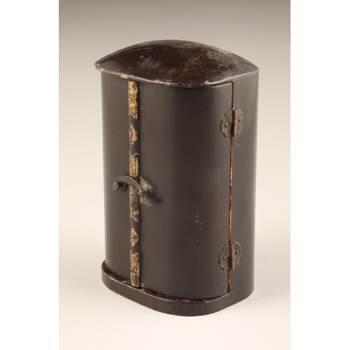 256 - 19th century Japanese portable shrine (zusui) Meiji period (1868-1912) painted carved hardwood Buddh... 