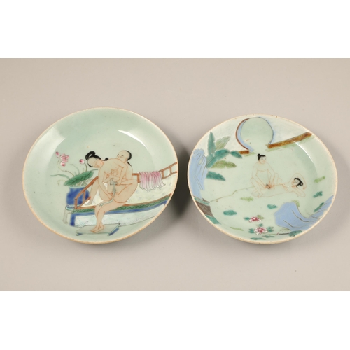 258 - 19th / Early 20th Century Japanese tea ware, all individually decorated with erotic scenes. Consisti... 