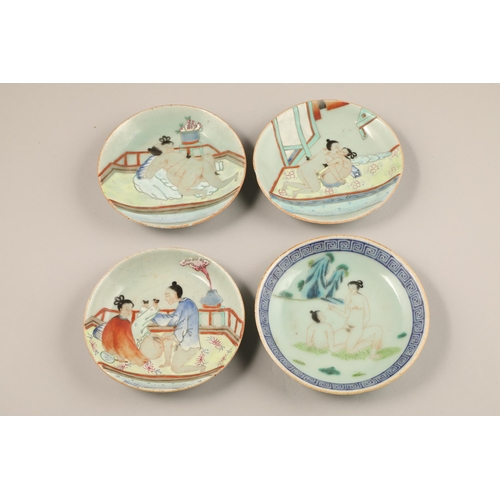 258 - 19th / Early 20th Century Japanese tea ware, all individually decorated with erotic scenes. Consisti... 