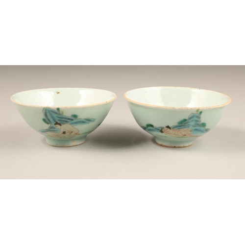 258 - 19th / Early 20th Century Japanese tea ware, all individually decorated with erotic scenes. Consisti... 