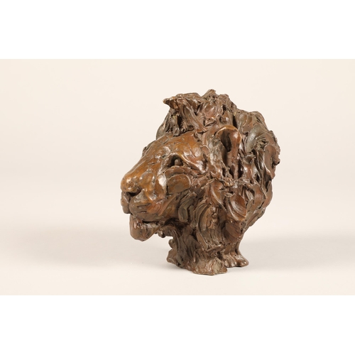 280 - Mark Coreth Artist copy bronze sculpture, signed marked A/C Male Lion height 16.5cm