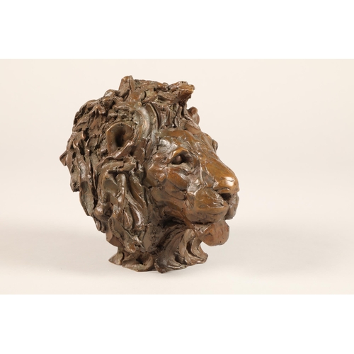 280 - Mark Coreth Artist copy bronze sculpture, signed marked A/C Male Lion height 16.5cm