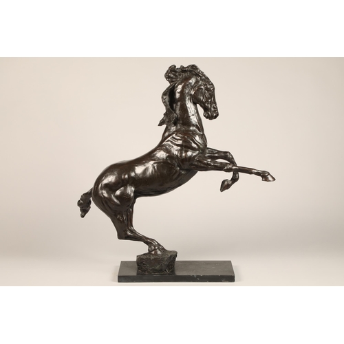 299 - Charlie Langton ARR Bronze sculpture, Rearing Stallion, height 73cm (excluding base)