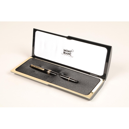 315 - Mont blanc Meisterstruck rollerball pen in case with leather pouch and warranty certificate