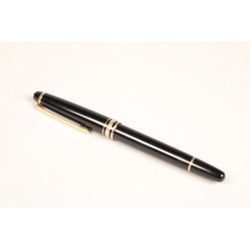 315 - Mont blanc Meisterstruck rollerball pen in case with leather pouch and warranty certificate