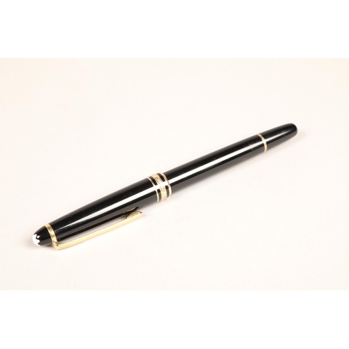 315 - Mont blanc Meisterstruck rollerball pen in case with leather pouch and warranty certificate