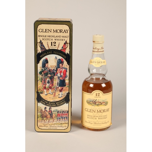 345 - Glenmoray Single 12 year old Highland Scotch Whisky, 'Scotland's Historic Highland Regiment' The Bla... 