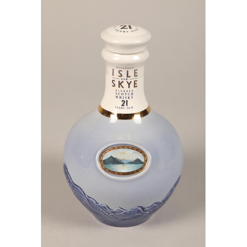 348 - Macleod, ' The Spirit of the Islands' Isle of Sky 21 years old' in blue Wade decanter, 70 cl, 40 % V... 