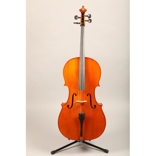 388 - German Cello by Conrad A Gotz, 1974. Labelled Conrad A Gotz, 1974 Mod Nr 434, Gotz W Germany 6086, l... 