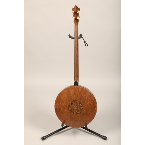 390 - Ludwig Kenmore Banjo, circa 1920, with 22 nickel frets, mother of pearl inlay on fret and headstock,... 