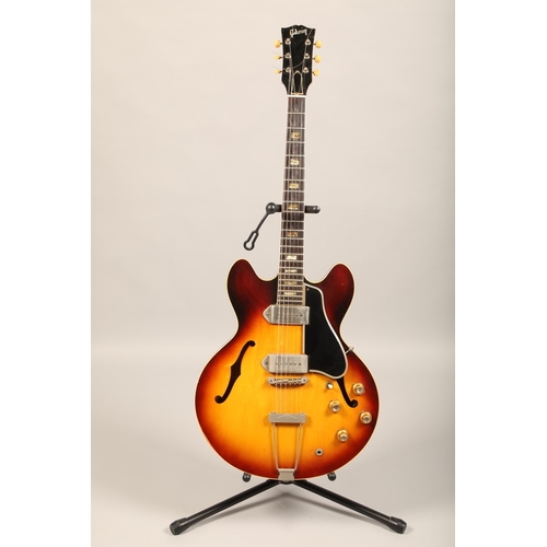 393 - Gibson ES330TD Guitar, 1964. Labelled Style ES330TD, Gibson Guitar, Number 174718 and stamped 174718... 