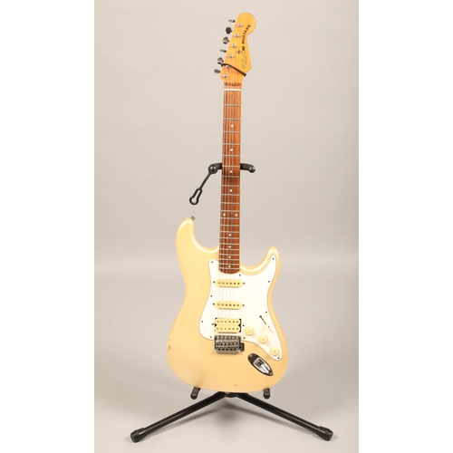 402 - Sunn Mustang by Fender six string electric guitar with gold colour finish