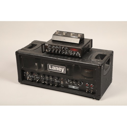 408 - Laney Ironhead amplifier head three tube channel, model IRT 120H, 68x26cm and a Laney amplifier GT22... 