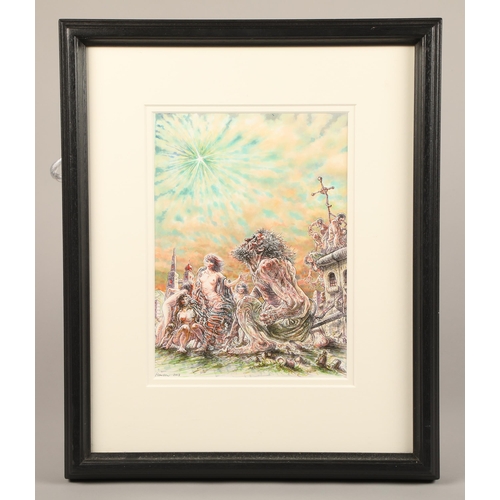 417 - Peter Howson OBE (Scottish born 1958) ARR Framed mixed media, signed lower left, dated 2013 'Heaven ... 