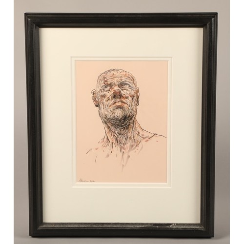 420 - Peter Howson OBE (Scottish born 1958) ARR Framed mixed media, signed lower left Head Study 29.5cm x ... 