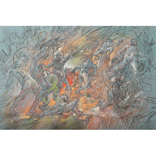 427 - Peter Howson OBE (Scottish born 1958) ARR Framed mixed media, 'Heaven On Earth' signed lower left 20... 