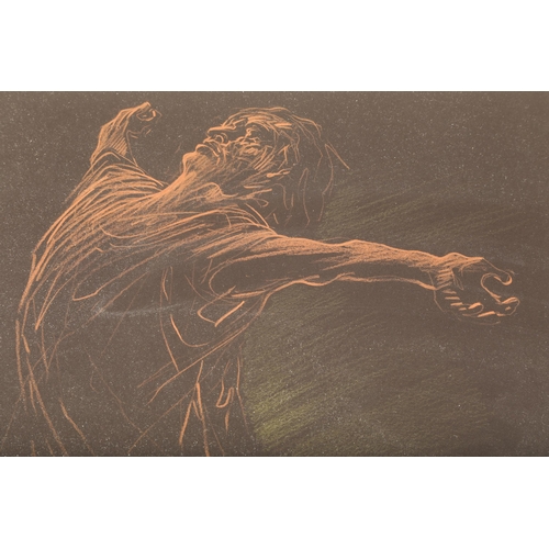 430 - Peter Howson OBE (Scottish born 1958) ARR Framed wax crayon on paper, signed lower right 'Get A Grip... 