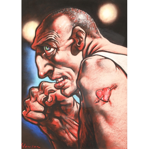 440 - Peter Howson OBE (Scottish born 1958) ARR Framed pastel 'Love And Hate' 62cm x 46cm