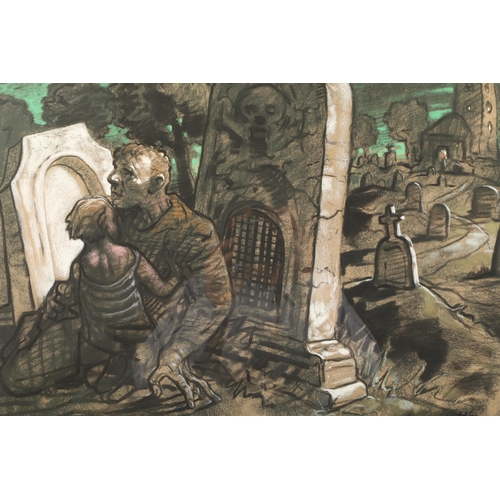 443 - Peter Howson OBE (Scottish Born 1958) ARR Framed pastel on paper, signed 'Untitled IV 2001' 44cm X 5... 