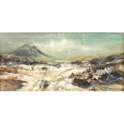 461 - Nael Hanna (Scottish/Iraqi born 1959) ARR Framed oil on board, signed 'Buachaille Etive Mor, Glencoe... 