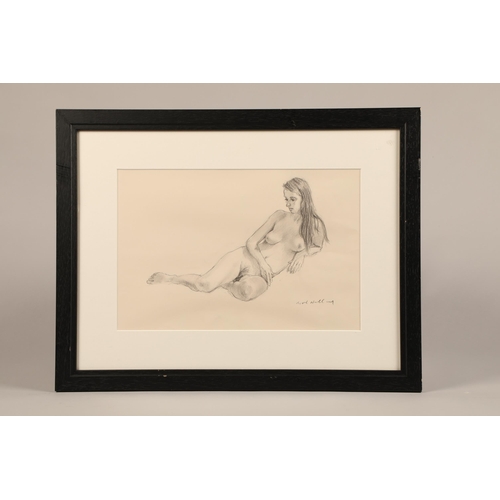 485 - Harry Holland (British born 1941) ARR Framed pencil drawing, signed 'Reclining Nude'26cm x 39cm... 