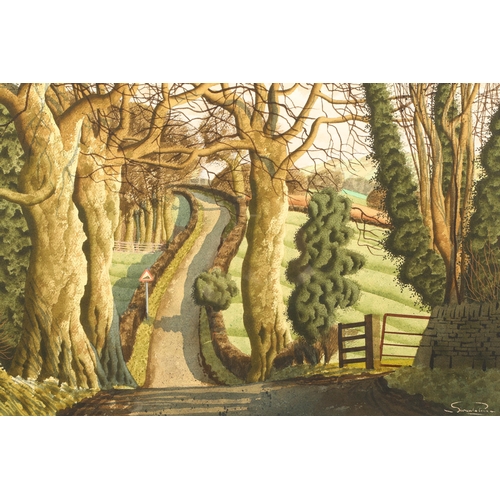 489 - Simon Palmer (British born 1956) ARR Framed watercolour and gouache, signedWensleydale 43cm x 60cm... 